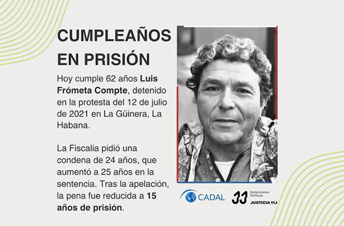 Cumpleaños en prisión: Luis Frómeta Compte